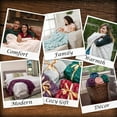 thumbnail image 4 of Chanasya Fuzzy Faux Fur Elegant Rectangular Embossed Throw Blanket - Plush Sherpa Microfiber Blanket for Bed Couch (60x70 Inches) Dark Gray, 4 of 9