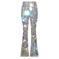 thumbnail image 5 of BVOFAR Womens Sequin Flare Leggings 2025 Sparkly Print Glitter Legging High Waisted Bell Bottom Pants Yoga Workout Bootcut Pant, 5 of 5
