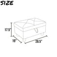 thumbnail image 5 of JESTOP 28.5" Ottoman with Storage, Fabric Ottoman Foot Rest Stool, Rectangle Upholstered Footstool, Storage Bench, 5 of 7