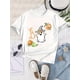 thumbnail image 1 of Halloween T-shirt - Cute Ghost with Pumpkin Hat & Bats Graphic - Soft Knit Top for Birthday, Christmas, Everyday - & Kids Casual Tee - Easy-Care Everyday Shirt for Parties & School - Perf, 1 of 6