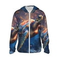 thumbnail image 1 of Balery Night Sky Turtle Sudadera ligera de manga larga con capucha y protección solar UPF 50+ para hombre y mujer, ideal para pesca y running-3X-Large, 1 of 7