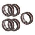 thumbnail image 2 of 5 piezas de anillos tijeras de silicona, anillos protectores de suave para tijeras de mascotas corte de cabellero de peluquero , color Marrón, 2 of 8