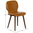 thumbnail image 2 of Safavieh Tazmyn Wood and Leather Dining Chair in Brown / Walnut, 2 of 13