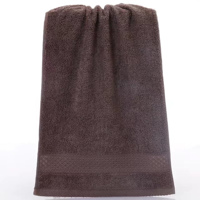 Nvzi Toallas de 2 piezas, 70 x 140 cm. Toallas de algodón lisas, ligeras y de secado rápido para el baño y el aseo (color café oscuro).