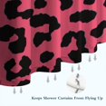 thumbnail image 6 of Pink and Black Of Leopard Print Shower Curtain 84"x72" ,Bathroom Decorative Shower Curtains Set with 12 Hooks,Modern Waterproof Washable Shower Curtain, 6 of 6