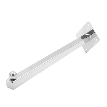 SSWBasics 12 inch Chrome Straight Faceout Wall Mount - Set of 3 Wall Mounted Clothes Rack -