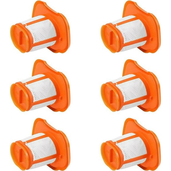 Vacuum Filters Compatible with BLACK DECKER Vacuum - HHVK320J10, HHVK320J61, HHVK320JZ01, HHVK415B01, HHVK515J00, HHVK515J00FF, HHVK515JP07, HHVK515BPF07. Part # HHVKF10 - Pack of 6