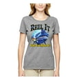 thumbnail image 2 of Reel It Like You Stole It Womens Graphic T-Shirt, Heather Grey, 3XL, 2 of 3