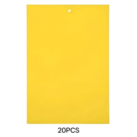 QARUN 20-Pack Double-Sided Sticky Insect Boards, Chemical-Free Attractant Stickers for Fruit Flies Gnats, Indoor Plant Pest Control Traps