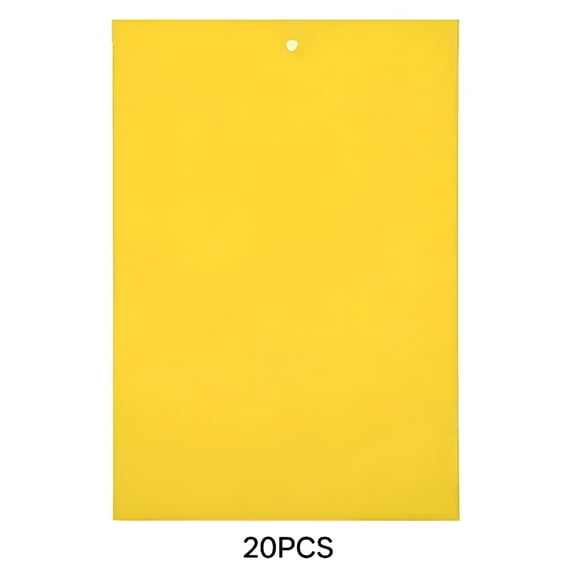 QARUN 20-Pack Double-Sided Sticky Insect Boards, Chemical-Free Attractant Stickers for Fruit Flies Gnats, Indoor Plant Pest Control Traps