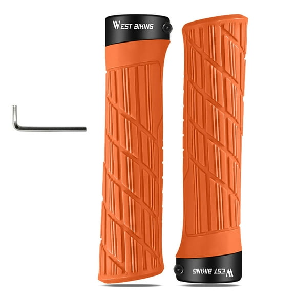 A Pair of Silicone Bicycle Grips Soft MTB Road Bike Handlebar Shockproof -Slip Ergonomic Cycling Handlebar Grips