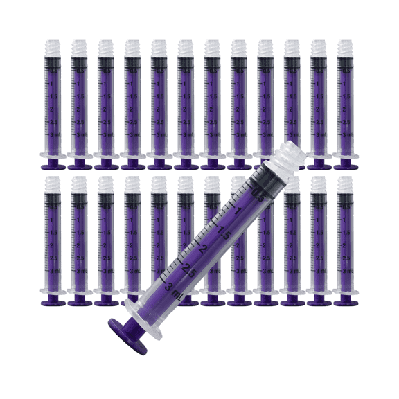 Vesco Medical ENFit Low Dose Tip Syringes, 3ml (Pack of 25)
