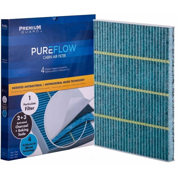 PG Cabin Air Filter PC6286X | Fits 2015-2024 Ford Edge, 2013-2020 Fusion, 2013-2020 Lincoln MKZ, 2019-2023 Nautilus, 2016-2018 MKX, 2017-2020 Continental