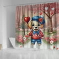 thumbnail image 4 of Happy Valentine’s Day Adorable Labrador Retriever Puppy Holding Heart Balloon Shower Curtain Lab Dog Lover Gifts Waterproof Bathroom Bathtub Curtain - 00030, 4 of 5