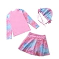 thumbnail image 3 of Baby/Toddler Girls Mermaid Swimsuit Rashguard Set Long Sleeve UPF 50+ ,CM25-5BT Size 3T, 3 of 5