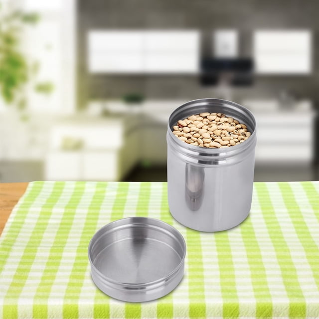 Tarro De Almacenamiento Sellado, Recipiente De Almacenamiento De Alimentos Sellado De Acero Inoxidable 304 Con Tapa, Recipiente Portátil Para Azúcar, Té, Café, Granos, Para Uso
