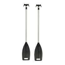 Pactrade Marine Boat Kayak Raft Floating Set of 2 Telescopic 45'' - 72'' Oar Paddle & Hook Anodized Aluminum Shaft (2 pcs)