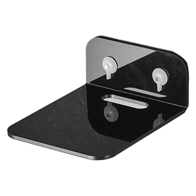 Injueey Soporte para enrutador montado en la pared, reproductor de DVD, caja de TV, almacenamiento en casa, oficina, Hotel, dormitorio, estante Almacenamiento y organización del hogar Negro S