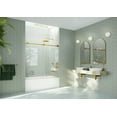 thumbnail image 3 of Glass Warehouse B-Sqsld-60 Astro 60" High X 60" Wide Sliding Frameless Tub Door - Bronze, 3 of 7
