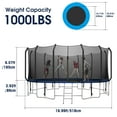 thumbnail image 4 of INCLAKE 16FT Heavy Duty Trampoline, Blue, 1000lbs Load Capacity, with Safety Net and Ladder, 4 of 4