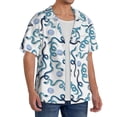 thumbnail image 2 of Gukieu Hand Drawn Snake Print Men's Short-sleeved Shirts, Button-down Pocket Shirts, T-shirts, Beach Vacation Travel Summer Clothing-4X-Large, 2 of 5
