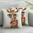 thumbnail image 3 of Shiartex Giraffe Pillow Covers for Couch Sofa Indoor Outdoor Throw Pillow Cover Soft and Durable 1PC 22x22in, 3 of 5