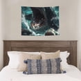 thumbnail image 5 of Bingfone Wave Ocean Animal Shark Tapestry Wall Hanging Decor for Living Room Bedroom Dorm Classroom Office Decor 29x37 Inch, 5 of 8