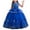 Blue, variant on Akiihool Flower Girl Dress Girls Embroidery Flower Lace Long A Line Pageant Dress Princess Tulle Maxi Gown for Wedding Party Birthday(Black,4-5 Years)