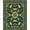 Green, Pattern 3, variant on Flatwoven High Traffic Area Rug, Stylized Habitat Elements with Nature Inspired, Non Slip, Stain Resistant, Washable Area Rugs for Living Room, Bedroom(Green, 2X3)