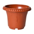 thumbnail image 2 of Large Decorative Pot For Home Gardens, Gardening Flower Planting Pots, Imitation Ceramic Brown Flower Pots Plastic Lightweight Durable With Base Tray, 2 of 7