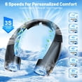 thumbnail image 3 of Ventilador de cuello Slientspin AI portátil con refrigeración de 360° y 6 velocidades, negro, 3 of 8