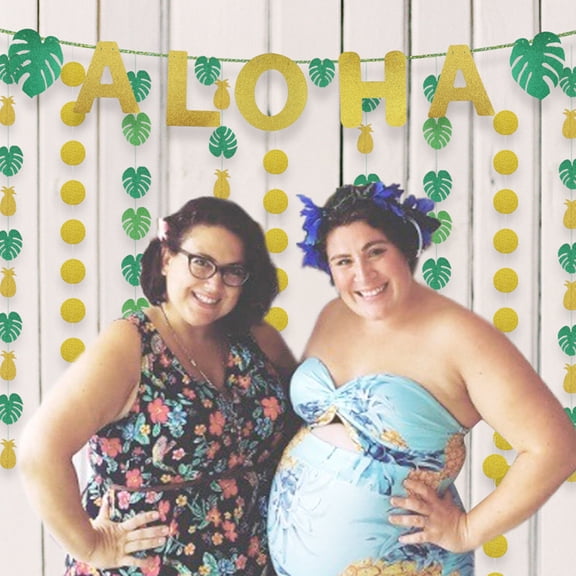 OFFIGAM 3-Pack Luau Party Decorations Hawaiian Style Paper Banners for Luau, , Birthday, and Event Decor