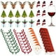 thumbnail image 1 of EeaseMX 80 marcadores para copas de vino, surtidos, con temática navideña., 1 of 7