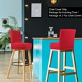 thumbnail image 2 of PiccoCasa Housse Extensible en Spandex pour Tabouret de Bar pour Chaise à Dossier Court Rouge 2, 2 of 8