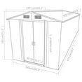 thumbnail image 2 of vidaXL Garden Shed Green Galvanized Steel Large Sliding Components, 2 of 5