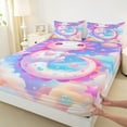 thumbnail image 3 of Feelyou Dreamy Axolotl Full Size Sheets, Cartoon Rainbow Galaxy Bed Sheets, Teens Boys Girls Kids Sheet Sets, Breathable Home Decor, 4-Piece, 3 of 7