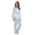 thumbnail image 3 of Women's 100% Silk Pajama Set - Luxury Sleepwear Pjs by TexereSilk (Morning Dew), 3 of 4