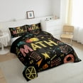 thumbnail image 3 of Manfei Mathematics Education Bedding Comforter Set,Math Geometric Pattern Twin Comforter Sets,Cute Cartoon Graffit Bedding Set,Super Cozy Bedroom Decor Reversible,2pcs, 3 of 8