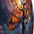 thumbnail image 3 of Designart "Orange Blue Maple Trees magic Maple" Landscapes Oversized Wall Clock, 3 of 5