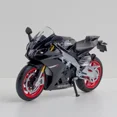 thumbnail image 1 of 1:12 Suzuki GSX-R1000R Aprilia RSV4 Alloy Racing Motorcycle Model Diecast Street Cross-Country Motorcycle Model High Simulation RSV4 Black, 1 of 6