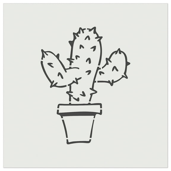 Cute Prickly Cactus DIY Cookie Wall Craft Stencil - 5.5 Inch
