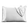 thumbnail image 2 of 2pcs Artificial Silk Breathable Comfortable Pillowcase Pillow Case  (White S), 2 of 8