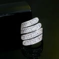 thumbnail image 5 of Luxury Dubai Gold Cubic Zirconia Big Resizable Ring for Brides Wedding Banquet, 5 of 6
