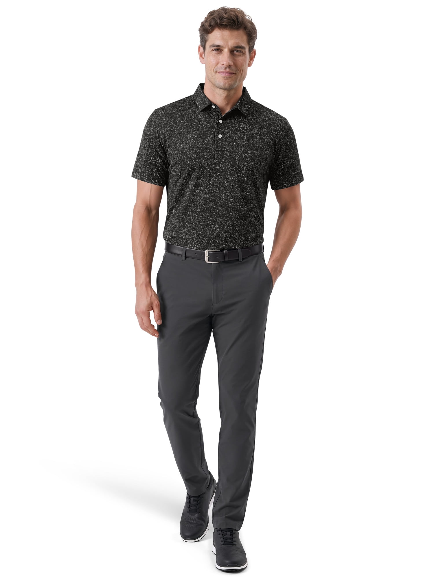 Ben Hogan Performance Men’s & Big Men's All-Over Micro-Confetti Short Sleeve Golf Polo Shirt, Sizes S-4XLT