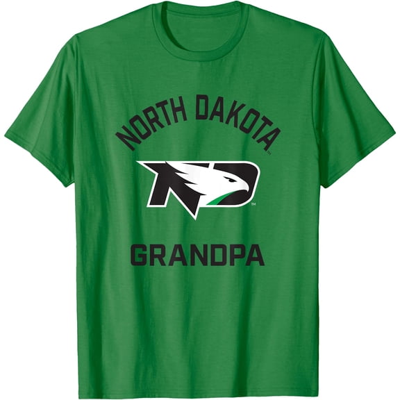University of North Dakota Fighting Hawks Arched Grandpa T-Shirt