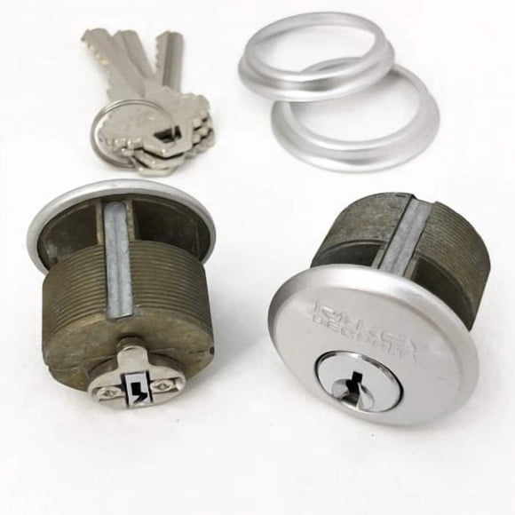 RI-KEY SECURITY - 2 Cylindres de Serrure à Mortaise 1 Pouces" pour Porte d'Entrée avant de Magasin Commercial Rite Adams