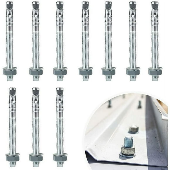 Wedge Anchor For Uncracked Concrete, M10x110mm Galvanized Steel Concrete Anchors, Providing Reliable Support In Industrial And Construction Applications