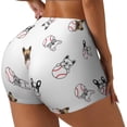 thumbnail image 2 of Kdxio Bbaseball Dog Print Workout Shorts for Women Seamless Soft Smooth Gym Yoga Scrunch Active Shorts, 2 of 9