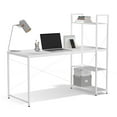 thumbnail image 4 of Ames 55" Reversible Gaming Computer Desk with Adjustable Shelves, Home Office Desk, Grommet Cable-Management, Leveler Feet, Easy Assembly, White/White, 4 of 10