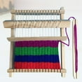 YIHONGMU Kids Wooden Knitting Loom Set with Yarns & Tools DIY Weaving